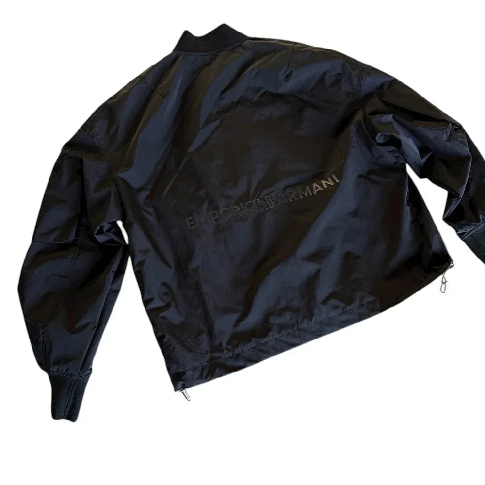 EMPORIO ARMANI Mens Black Nylon‎ Blouson Jacket Size 52, NWT $675